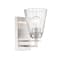 Z-Lite Lyna Wall Sconce, 1-Light, 5 In.W x 6.5 In.L x 9 In.H, Brushed Nickel/Clear 823-1S-BN - alternate 2